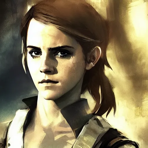 Prompt: emma watson wearing metal gear armor dramatic lighting cinematic cinematic lighting art by Richard Schmid by Yoji Shinkawa by greg rutkowski