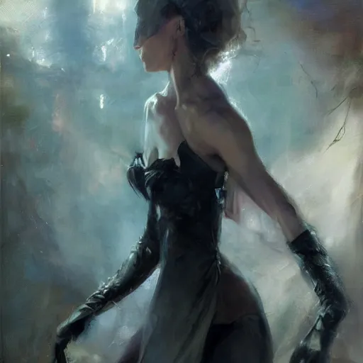 Image similar to ! dream snack woman hybrid, long, black scales, chest coverd, cinematographic shot, by daniel f. gerhartz
