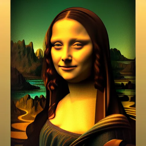 Prompt: Elizabeth Olsen as the Mona Lisa, in mellow lighting, illustrated by Leonardo DaVinci, trending on artstation, artstationHQ, artstationHD, 4k, 8k.