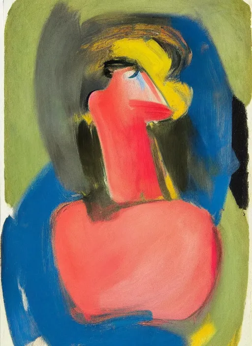 Image similar to willem de kooning, portrait of a girl