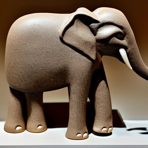 Prompt: an elephant in a porcelain store