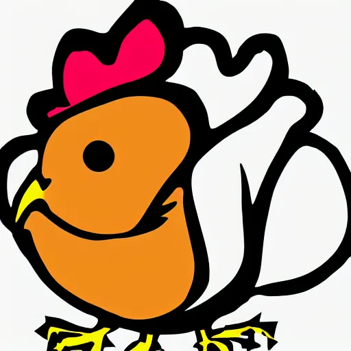 Image similar to Clipart of a female chicken in the style of Memo Angeles