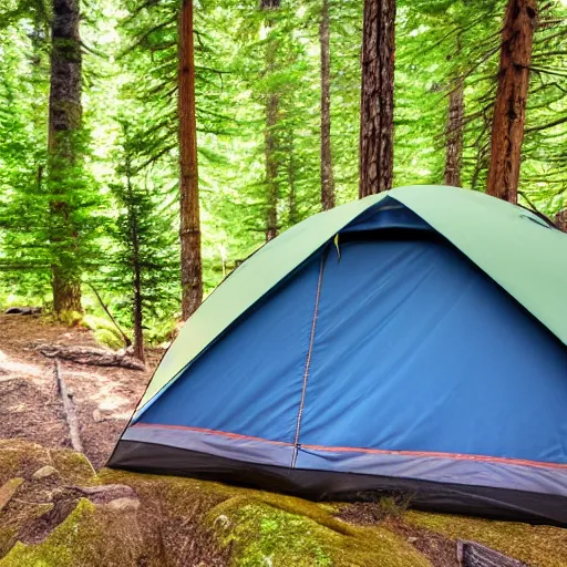 Prompt: photograph of Sasquatch approaching a tent at night 8k