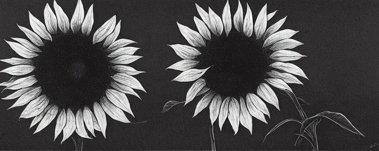Sunflower black and white  wallpapersc iPhone7Plus