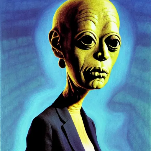 Image similar to portrait of salad fingers kamala harris wearing pantsuit by otto dix, junji ito, hr ginger, jan svankmeyer, beksinski, claymation, hyperrealistic, aesthetic, masterpiece