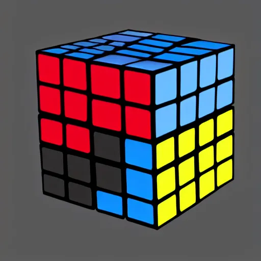 Image similar to a rubix cube by andy warhol, digital art, trending on artstation