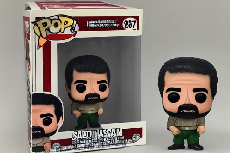 Image similar to saddam hussein funko pop