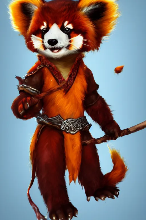 Anthropomorphic red panda character, kung fu, high | Stable Diffusion ...