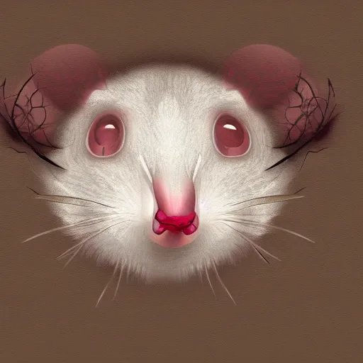 Image similar to vampire possum, digital art