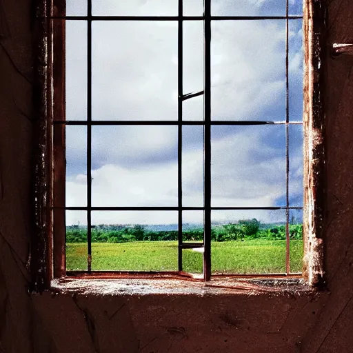 Image similar to a window open to a life not being lived, nostalgia, pain, sorrow