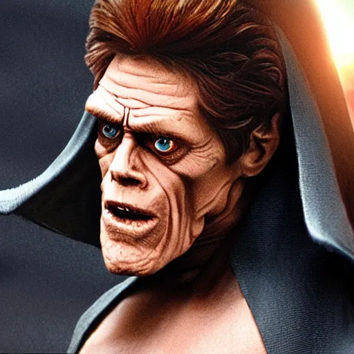 Prompt: Willem Dafoe as a Sith Lord