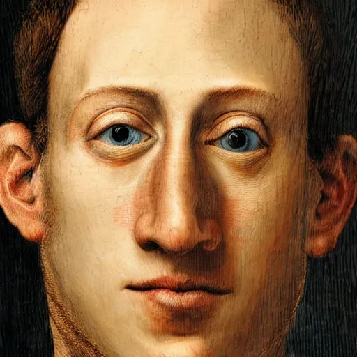 Prompt: marc zuckerberg portrait by giuseppe arcimboldo. the portrait consists of zucchinis of different sizes.