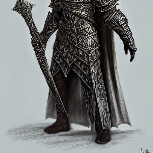 Prompt: a painting of a noble khajiit knight from skyrim, intricate fractal robes, concept art, high detail, 8 k wallpaper, fantasy, trending on artstation