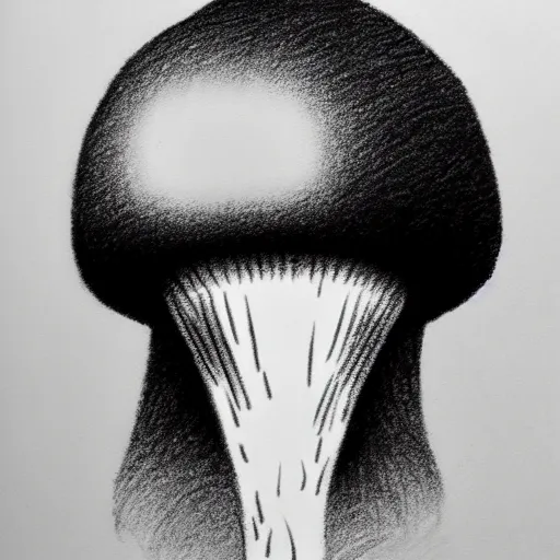 Image similar to vladimir putin's face in a nuclear mushroom cloud, cartoonish, ultra detailed pencil drawing