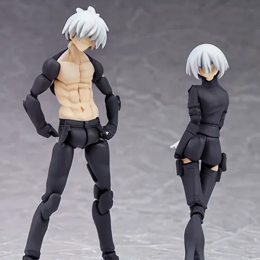 Prompt: famous Twitch.tv streamer xqc as a Figma anime figurine. Posable PVC action figurine. Detailed artbreeder face. Full body 12-inch Figma anime statue.