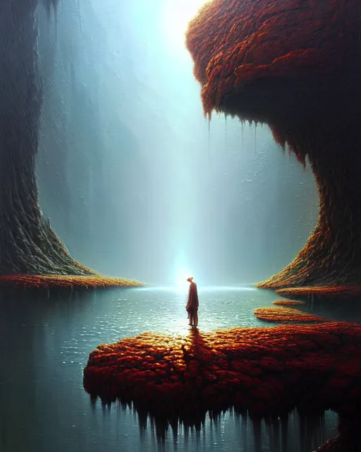 Prompt: a hyper - detailed 3 d render like an oil painting of mind's eye and the stream of thought, surrealism!!!!! concept art, lifelike, photorealistic, digital painting, sharp focus, artstation hd, by greg rutkowski, bruce pennington, valentina remenar, rhads, asher duran,