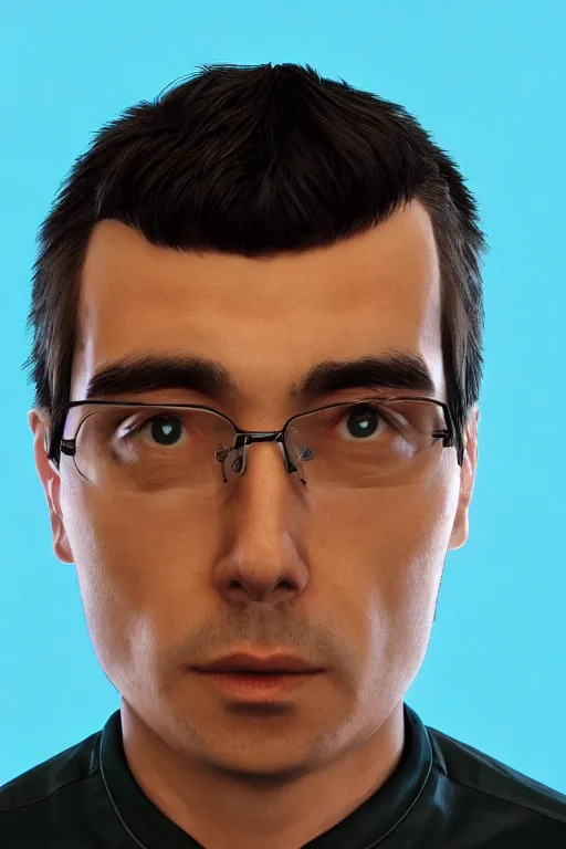 Image similar to extremely detailed closeup portrait arrest photo of the programmer who killed the middle manager who bought ibm. zeiss lens, sharp focus. highly detailed lifelike photorealistic, trending on artstation.