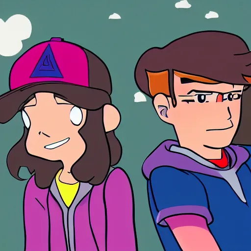 Image similar to mabel and dipper @ from gravity falls