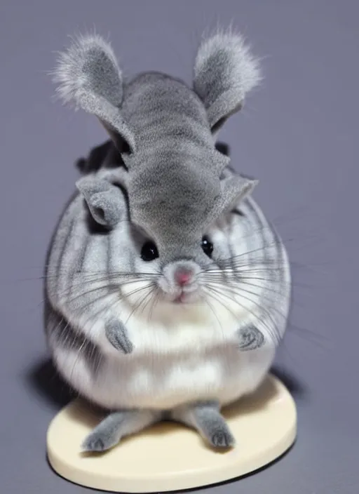 Image similar to 80mm resin detailed miniature of fluffy chinchilla, Product Introduction Photos, 4K, Full body, simple background