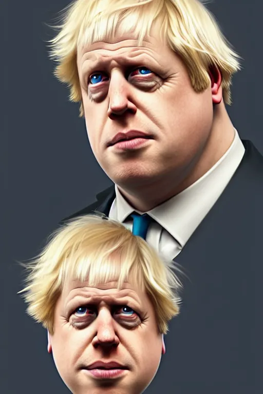 Image similar to Boris Johnson as a Family Guy character, realistic portrait, symmetrical, highly detailed, digital painting, artstation, concept art, smooth, sharp focus, illustration, cinematic lighting, art by artgerm and greg rutkowski and alphonse mucha