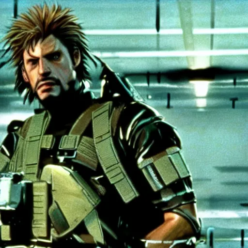 Image similar to metal gear the movie 1 9 8 7, movie screenshot