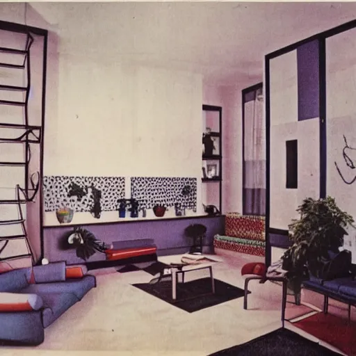 Image similar to late 70s eastern european apartment, design magazine photo