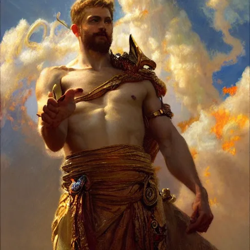 Prompt: stunning male god the creator of the earth, highly detailed painting by gaston bussiere, craig mullins, j. c. leyendecker, 8 k