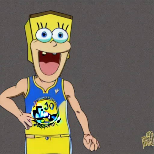 Prompt: stephen curry as a spongebob character