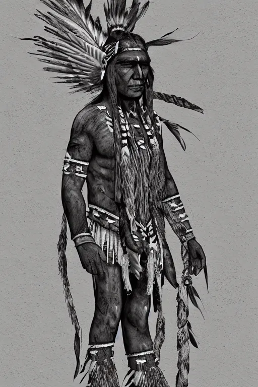 Prompt: the figure of a native american made out of corn, highly detailed, digital art, sharp focus, trending on art station, anime art style