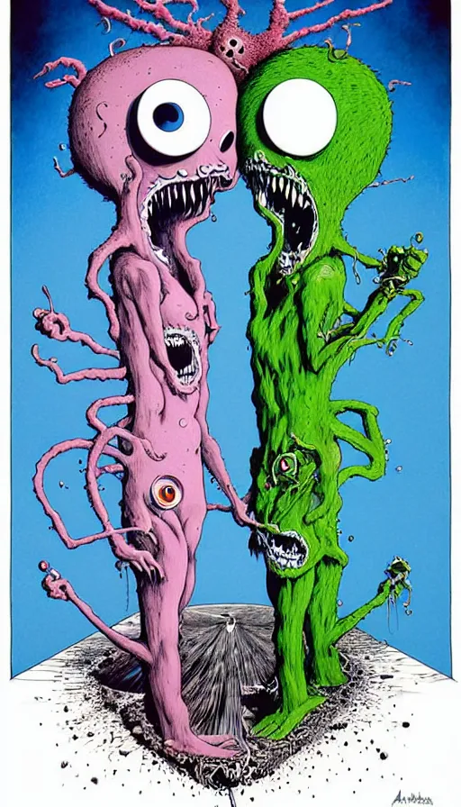 Image similar to the two complementary forces that make up all aspects and phenomena of life, by alex pardee