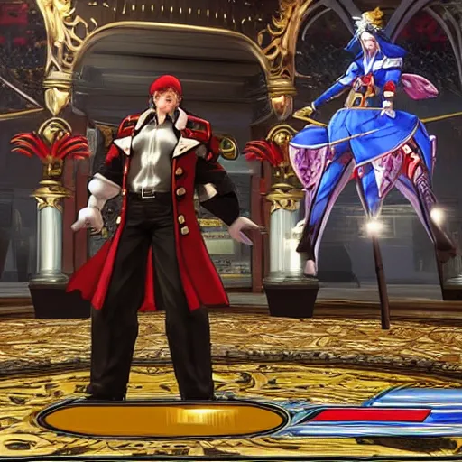 Prompt: alexander lukashenko as a character in guilty gear game.