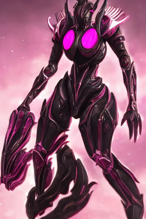 Prompt: galactic sized detailed elegant beautiful stunning quality giantess saryn prime warframe anthro mecha female dragon goddess, pink body, sleek metal head, sleek visor, smooth pink skin, sleek silver armor, bigger than galaxy, sharp paws, epic proportions, epic scale, epic size, warframe fanart, furry, dragon art, goddess, giantess, furaffinity, octane