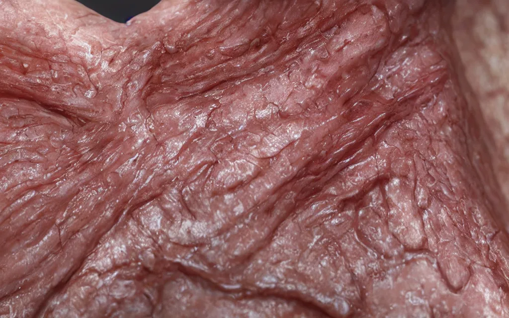 Prompt: human skin showing pores and veins, detailed, photographic, medical