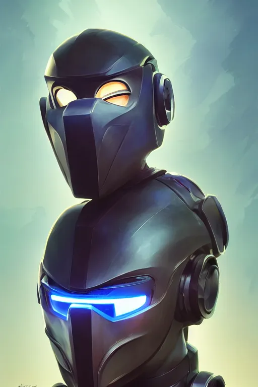 Image similar to epic mask helmet robot ninja portrait stylized as fornite style game design fanart by concept artist gervasio canda, behance hd by jesper ejsing, by rhads, makoto shinkai and lois van baarle, ilya kuvshinov, rossdraws global illumination radiating a glowing aura global illumination ray tracing hdr render in unreal engine 5