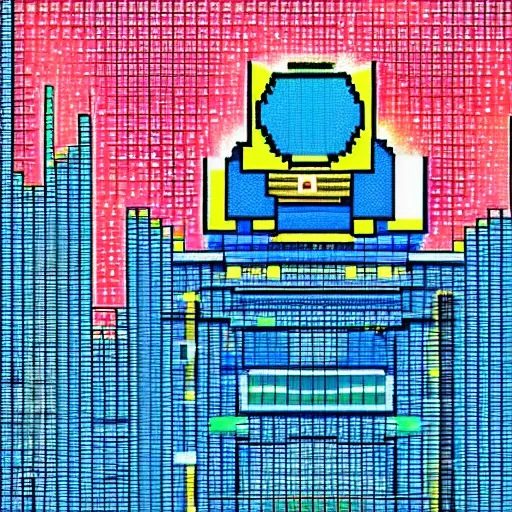 Prompt: close up of spaceship landing at a space port in london, pixel art,
