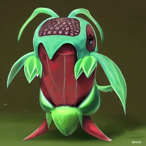 Image similar to a pokemon that looks like a dionaea muscipula, digital art. trending on art station, unreal engine.