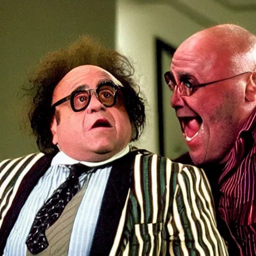 Image similar to danny devito as beetlejuice movie still