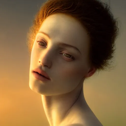 Prompt: photographic portrait of a stunningly beautiful renaissance expressionist female in soft dreamy light at sunset, contemporary fashion shoot, by edward robert hughes, annie leibovitz and steve mccurry, david lazar, jimmy nelsson, breathtaking, 8 k resolution, extremely detailed, beautiful, establishing shot, artistic, hyperrealistic, beautiful face, octane render