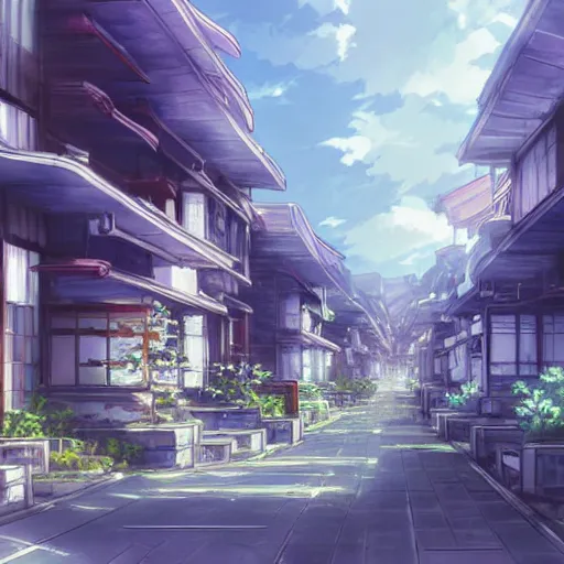 Image similar to The Education and Residential Ward, Bunkyo, Anime concept art by Makoto Shinkai