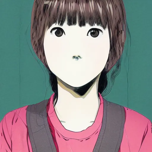 Image similar to a portrait of a girl by inio asano, aya takano color style