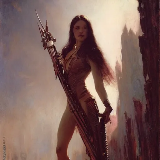 Image similar to young woman with long fangs, detailed, by gaston bussiere, bayard wu, greg rutkowski, giger, maxim verehin, greg rutkowski, masterpiece, sharp focus,