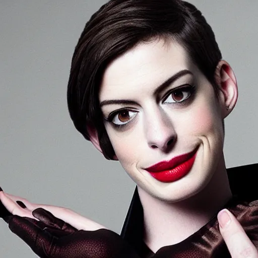 Image similar to anne hathaway as a vampire