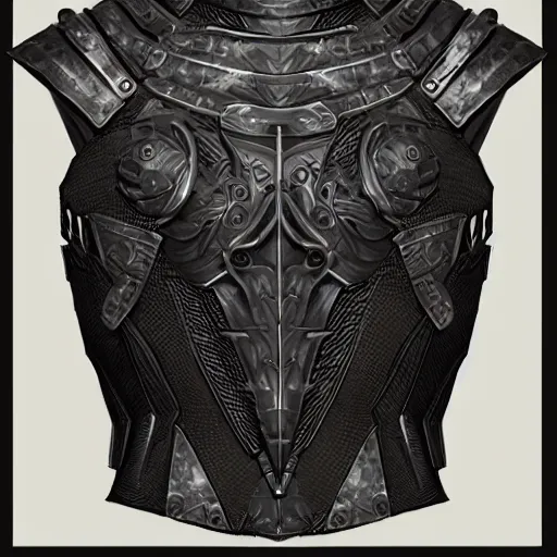 Prompt: chest plate armor, intricate, inspired by a trilobite, artstation