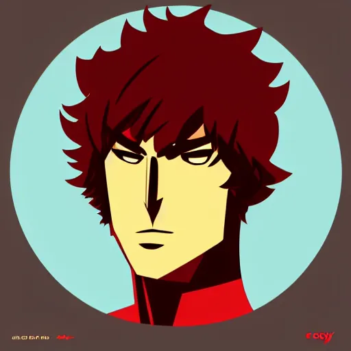 Image similar to face icon vector minimalist cowboy bebop by artstation loftis cory fanart