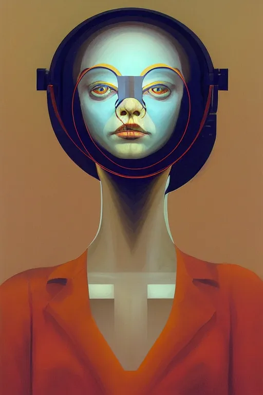 Image similar to woman wearing oculus and digital glitch head edward hopper and james gilleard, zdzislaw beksisnski, higly detailed