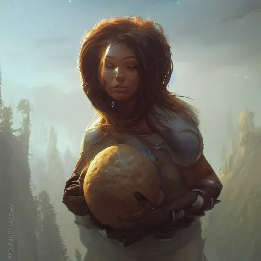 Image similar to an interdimensional meatball, fullbody, ultra detailed, photorealistic, illustration, Larry Elmore, Greg Rutkowski, Charlie Bowater, Fantasy Art, Maya Render, DAZ, hyperrealistic, octane render, RPG portrait, dynamic lighting, fantasy art, beautiful face