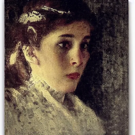 Image similar to portrait of a ghost by alfred stevens