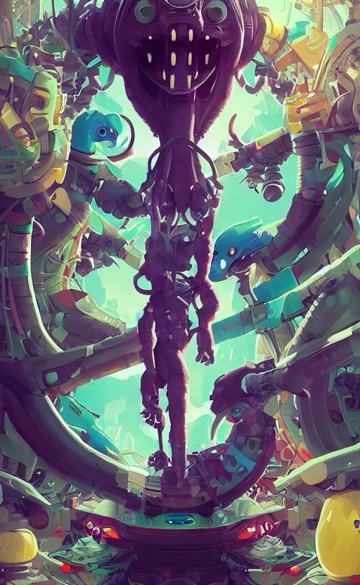 Prompt: lofi BioPunk Pokemon Phanpy portrait Pixar style by Tristan Eaton_Stanley Artgerm and Tom Bagshaw,