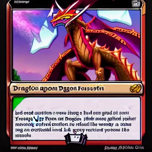 Prompt: Dragon, yugioh