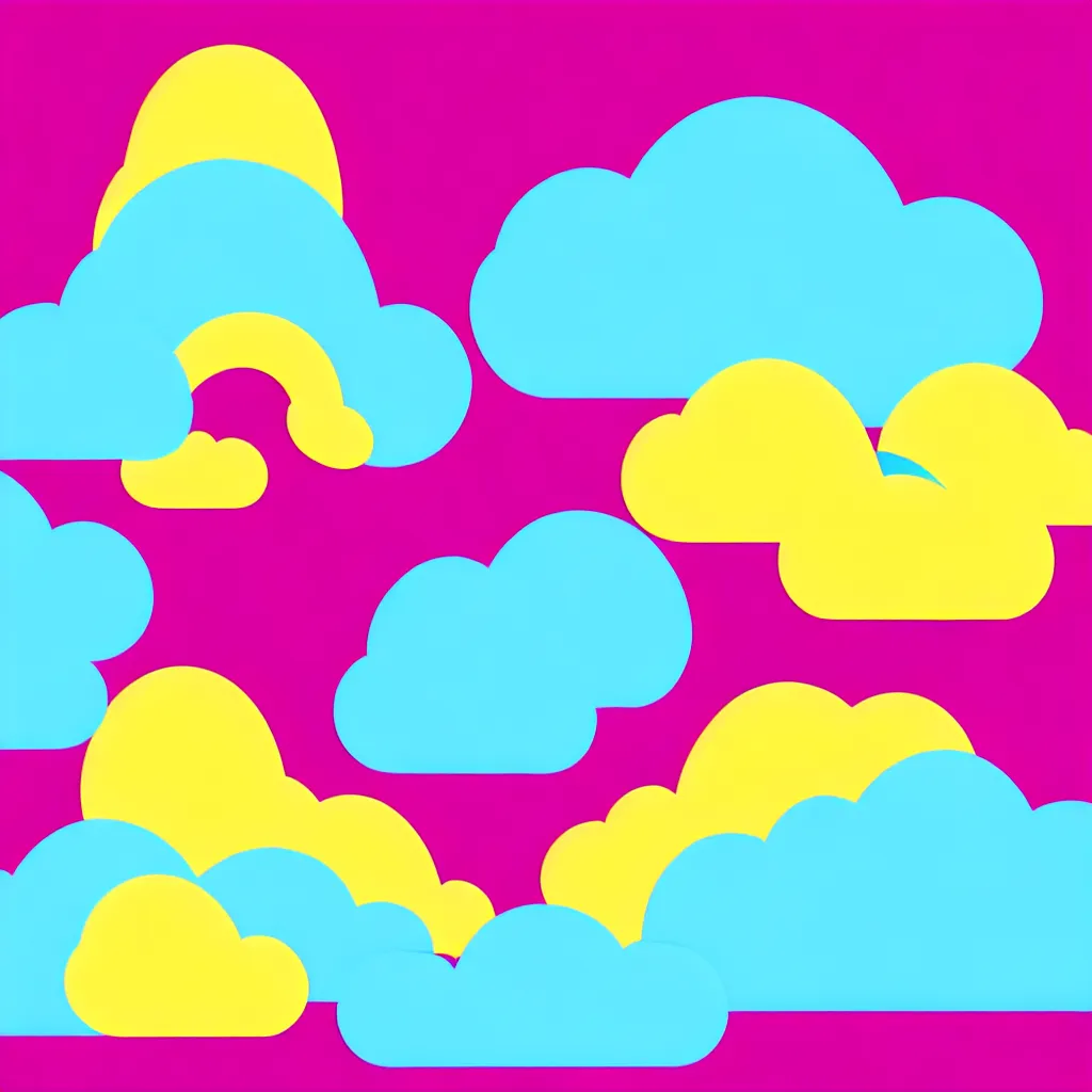 Image similar to a simple micro-service deployed to a public cloud, security, attack vector, trending on Artstation, painting by Jules Julien, Leslie David and Lisa Frank, muted colors with minimalism